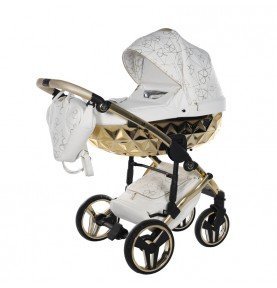 Universalus vežimėlis Junama Heart 2in1, White/Gold