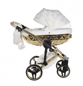 Universalus vežimėlis Junama Heart 2in1, White/Gold
