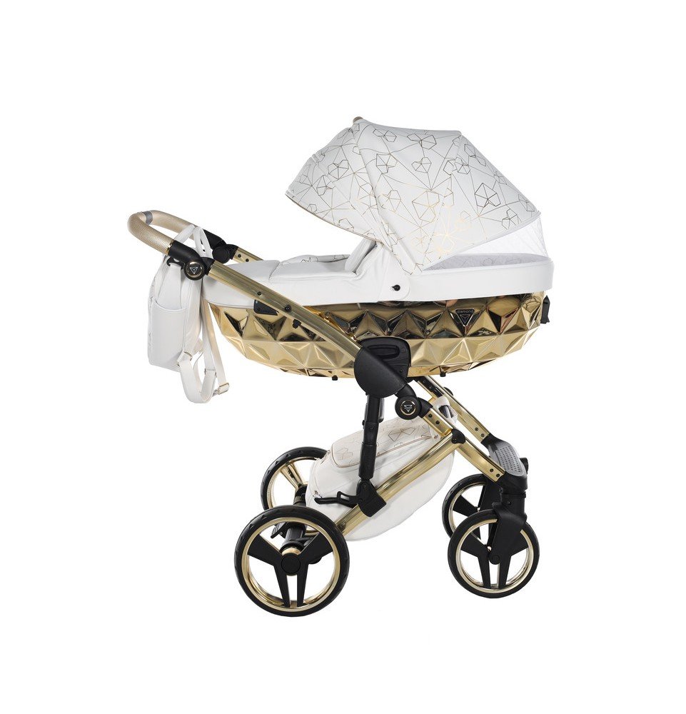 Universalus vežimėlis Junama Heart 2in1, White/Gold
