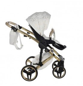 Universalus vežimėlis Junama Heart 2in1, White/Gold