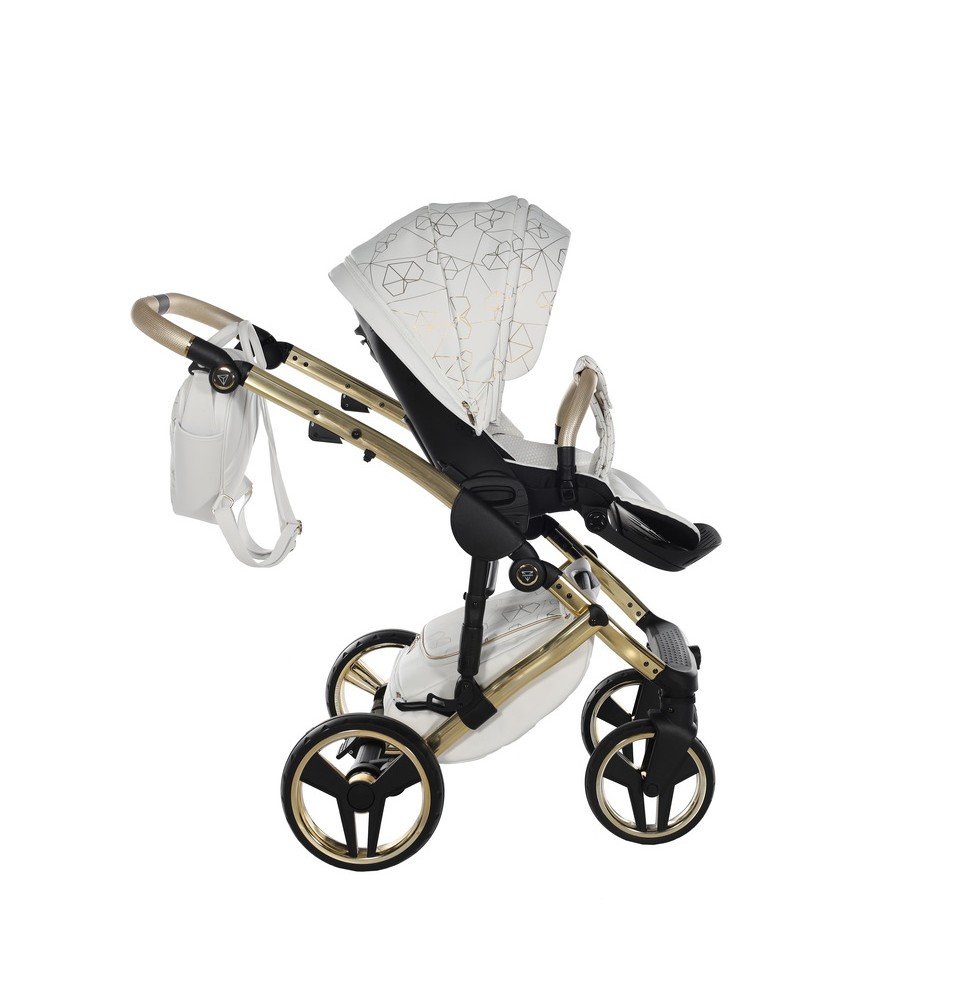 Universalus vežimėlis Junama Heart 2in1, White/Gold