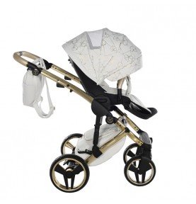 Universalus vežimėlis Junama Heart 2in1, White/Gold