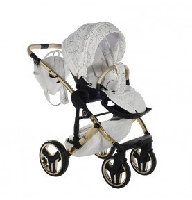 Universalus vežimėlis Junama Heart 2in1, White/Gold