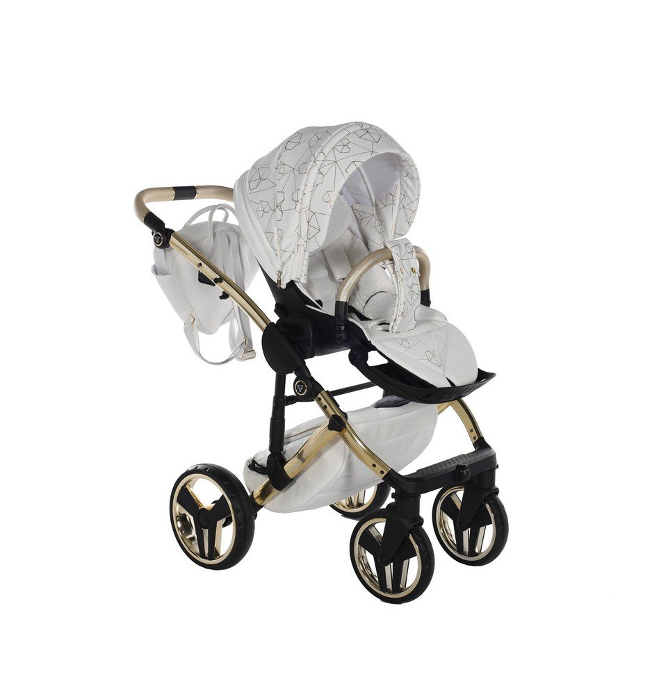 Universalus vežimėlis Junama Heart 2in1, White/Gold