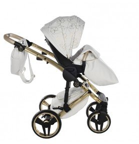Universalus vežimėlis Junama Heart 2in1, White/Gold