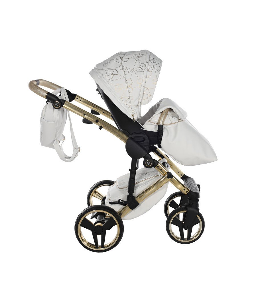 Universalus vežimėlis Junama Heart 2in1, White/Gold