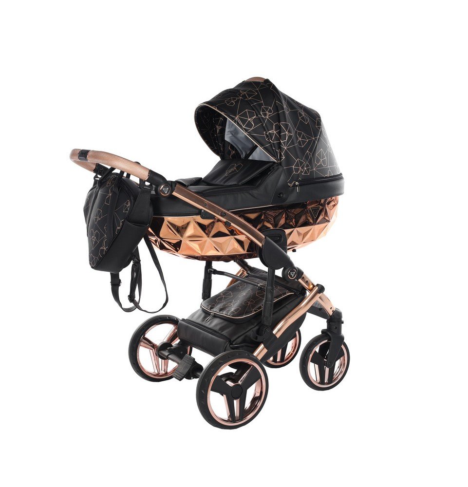 Universalus vežimėlis Junama Heart 3in1, Black/Copper Universalus vežimėlis Junama Heart 3in1, Black/Copper