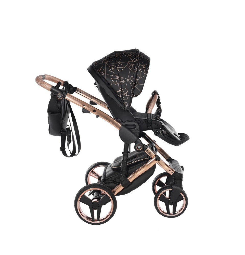 Universalus vežimėlis Junama Heart 3in1, Black/Copper