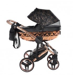 Universalus vežimėlis Junama Heart 2in1, Black/Copper
