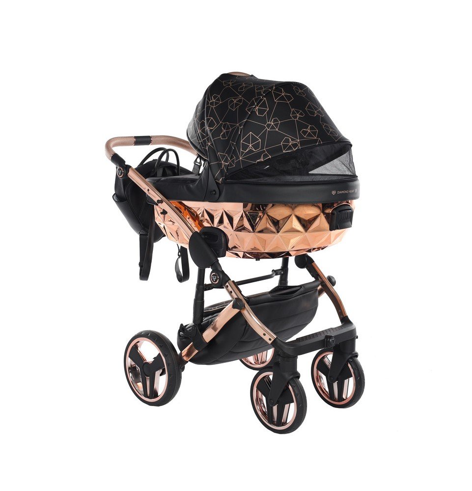 Universalus vežimėlis Junama Heart 2in1, Black/Copper