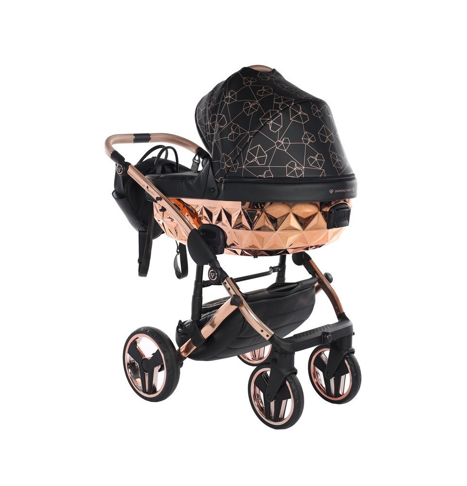 Universalus vežimėlis Junama Heart 2in1, Black/Copper