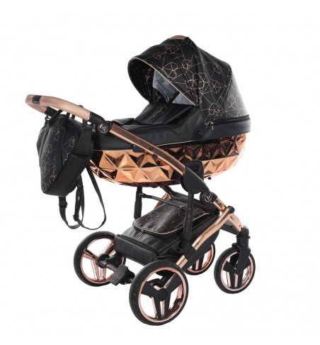 Universalus vežimėlis Junama Heart 2in1, Black/Copper
