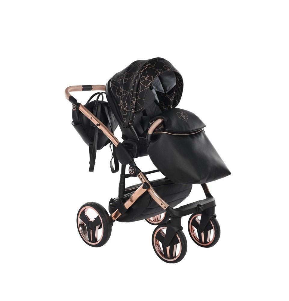 Universalus vežimėlis Junama Heart 2in1, Black/Copper