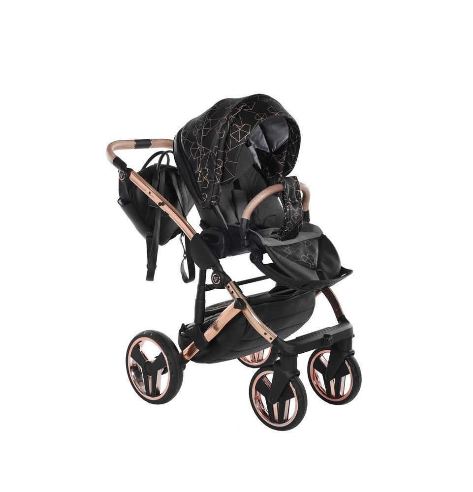 Universalus vežimėlis Junama Heart 2in1, Black/Copper