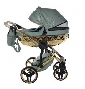Universalus vežimėlis Junama Heart 3in1, Olive/Gold