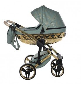 Universalus vežimėlis Junama Heart 3in1, Olive/Gold