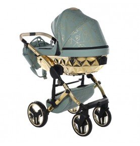 Universalus vežimėlis Junama Heart 3in1, Olive/Gold
