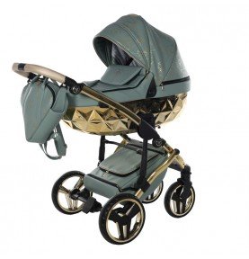 Universalus vežimėlis Junama Heart 3in1, Olive/Gold