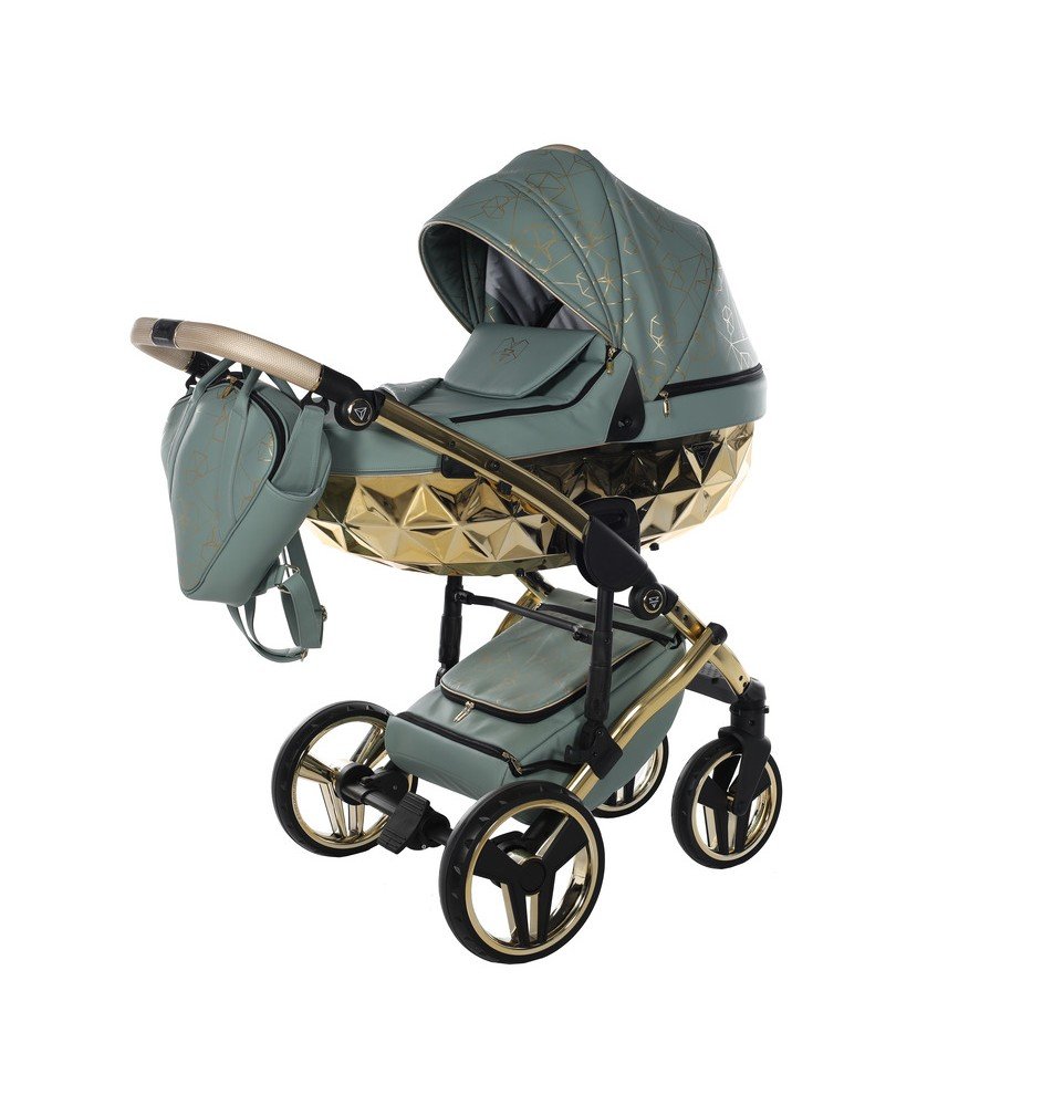 Universalus vežimėlis Junama Heart 3in1, Olive/Gold Universalus vežimėlis Junama Heart 3in1, Olive/Gold