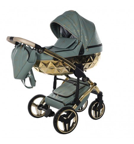 Universalus vežimėlis Junama Heart 3in1, Olive/Gold