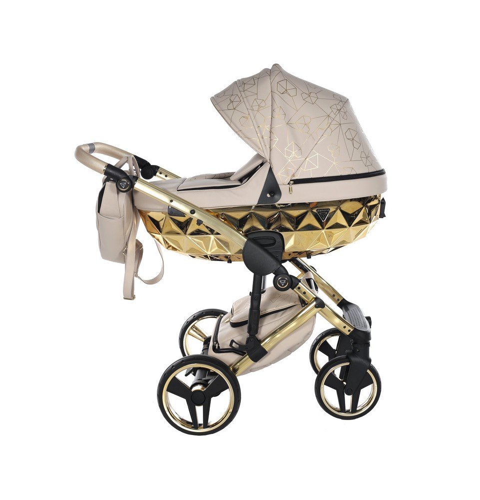 Universalus vežimėlis Junama Heart 3in1, Beige/Gold
