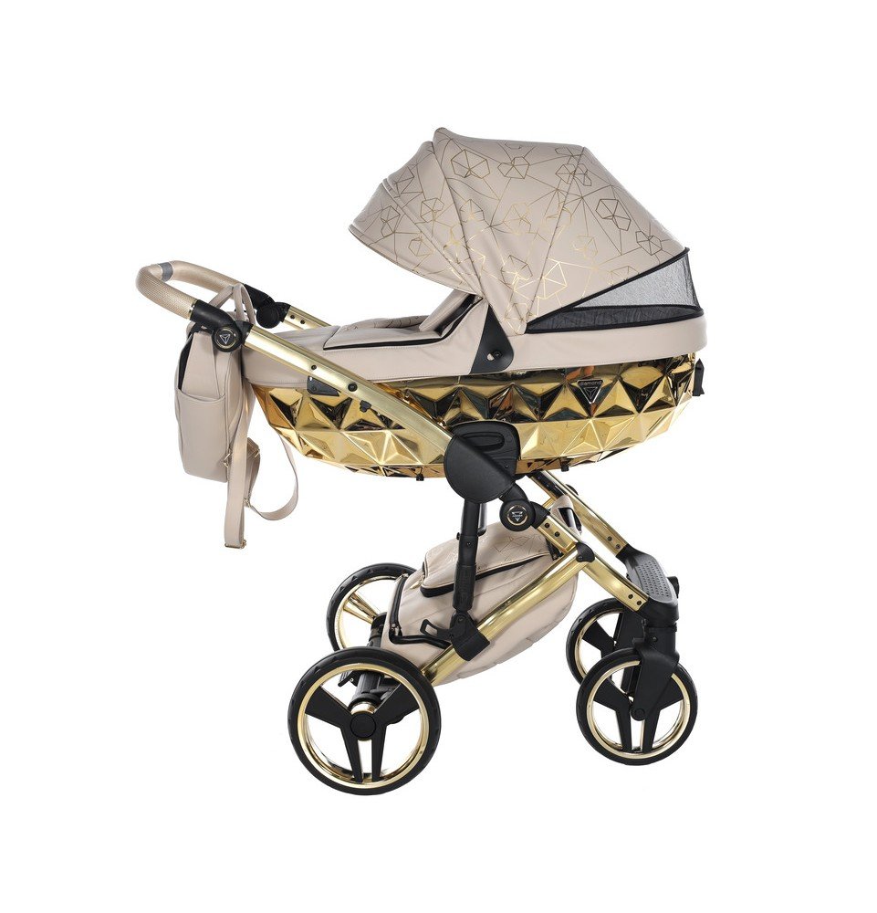 Universalus vežimėlis Junama Heart 3in1, Beige/Gold