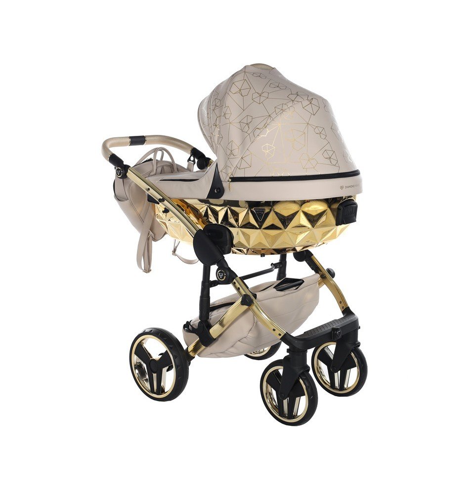 Universalus vežimėlis Junama Heart 3in1, Beige/Gold