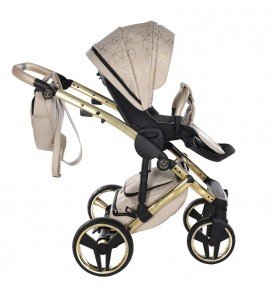 Universalus vežimėlis Junama Heart 3in1, Beige/Gold