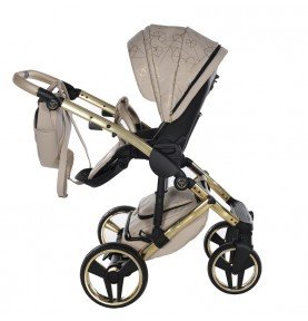 Universalus vežimėlis Junama Heart 3in1, Beige/Gold