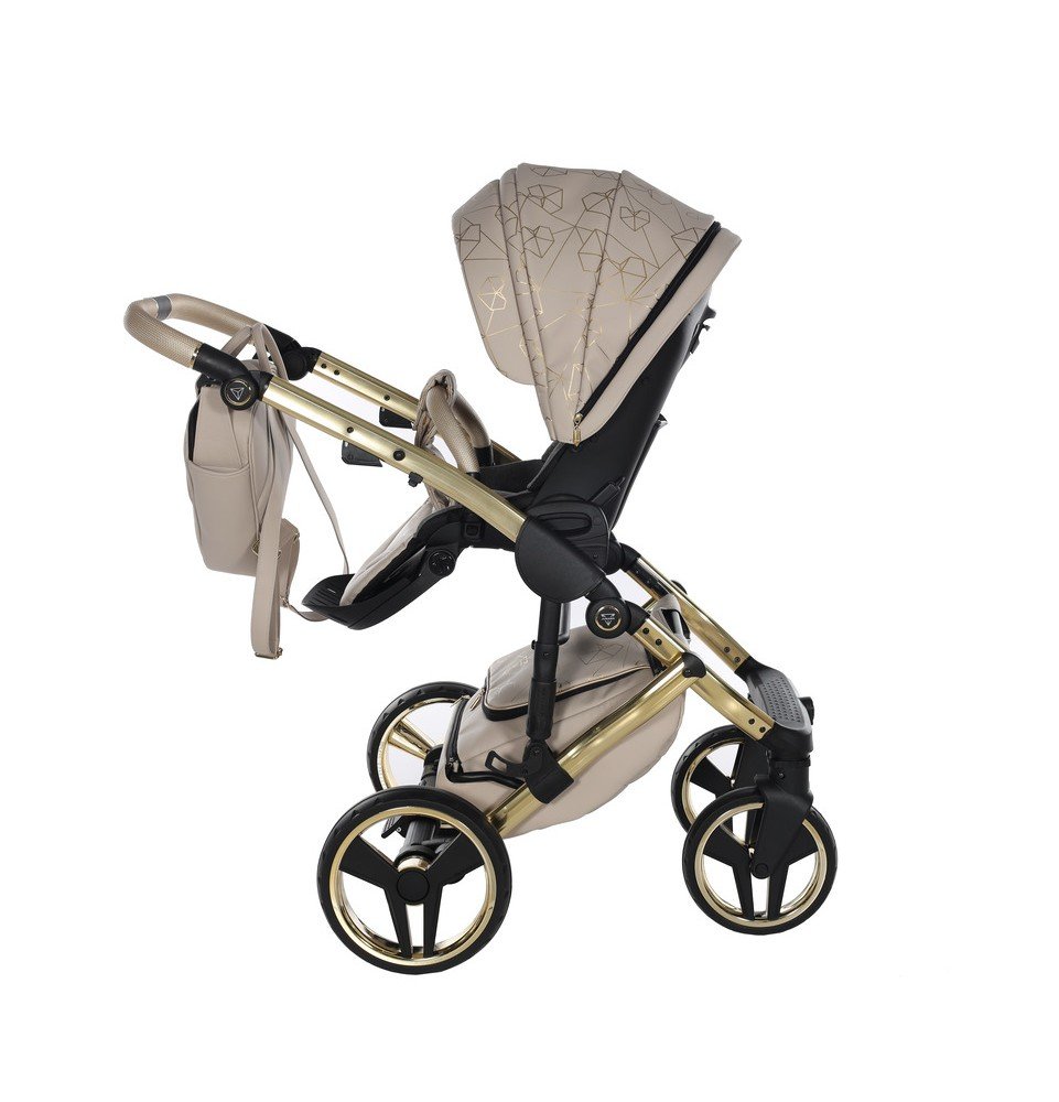 Universalus vežimėlis Junama Heart 3in1, Beige/Gold