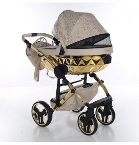Universalus vežimėlis Junama Heart 2in1, Beige/Gold