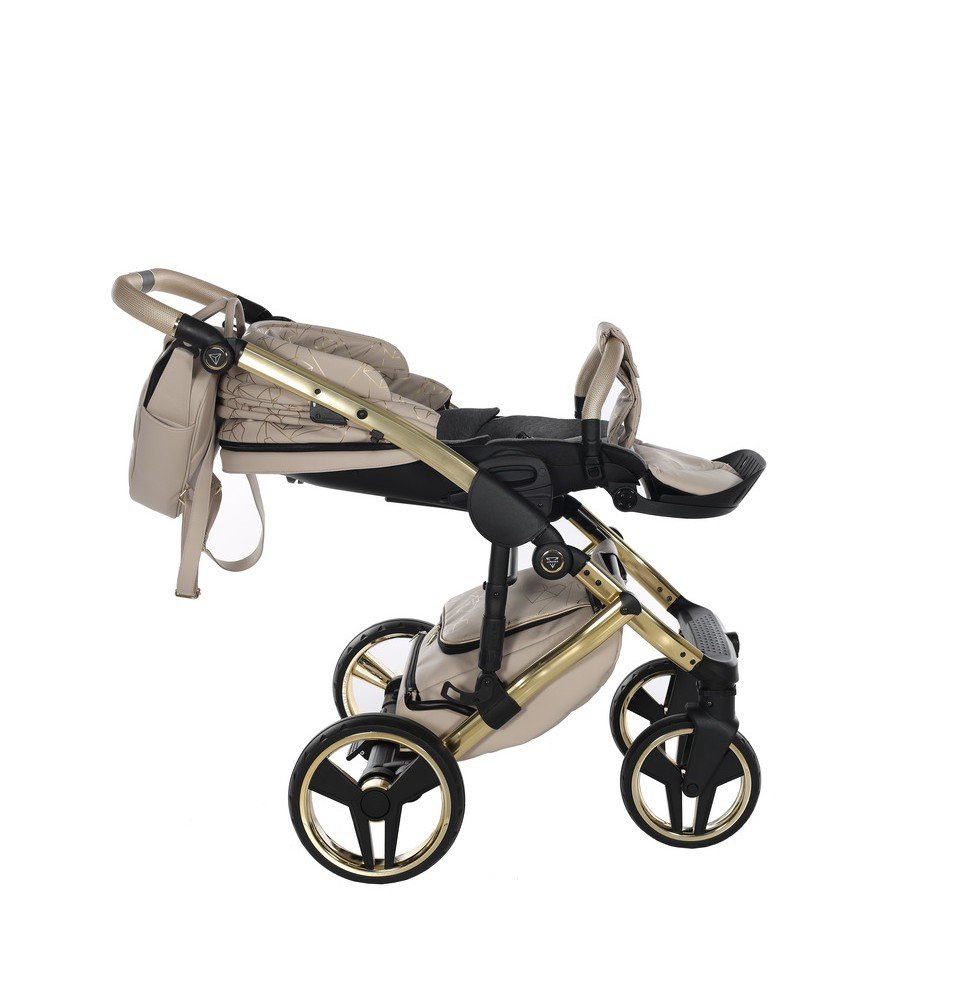 Universalus vežimėlis Junama Heart 3in1, Beige/Gold