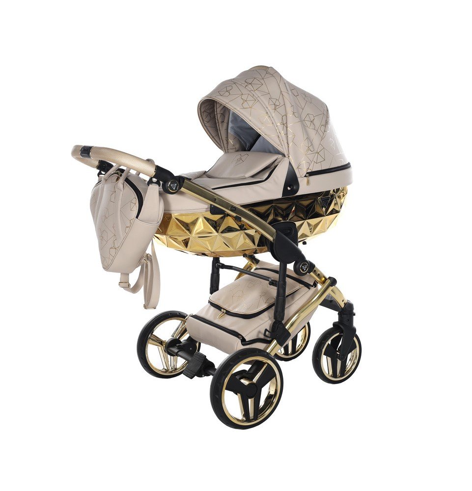 Universalus vežimėlis Junama Heart 2in1, Beige/Gold Universalus vežimėlis Junama Heart 2in1, Beige/Gold