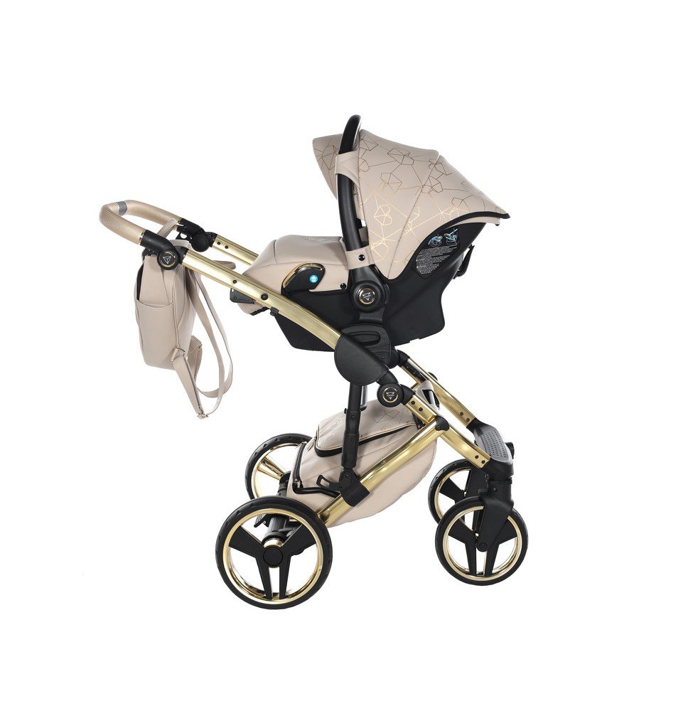Universalus vežimėlis Junama Heart 3in1, Beige/Gold