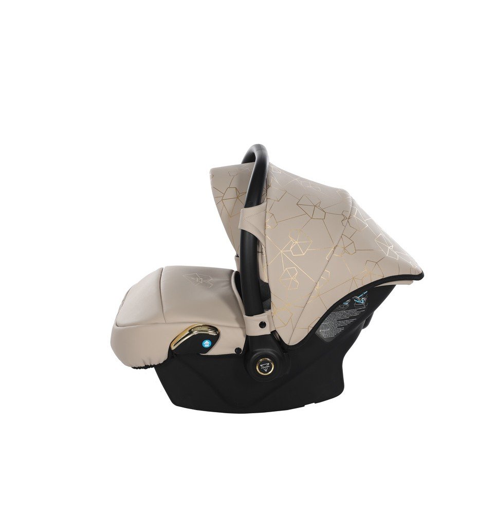 Universalus vežimėlis Junama Heart 3in1, Beige/Gold