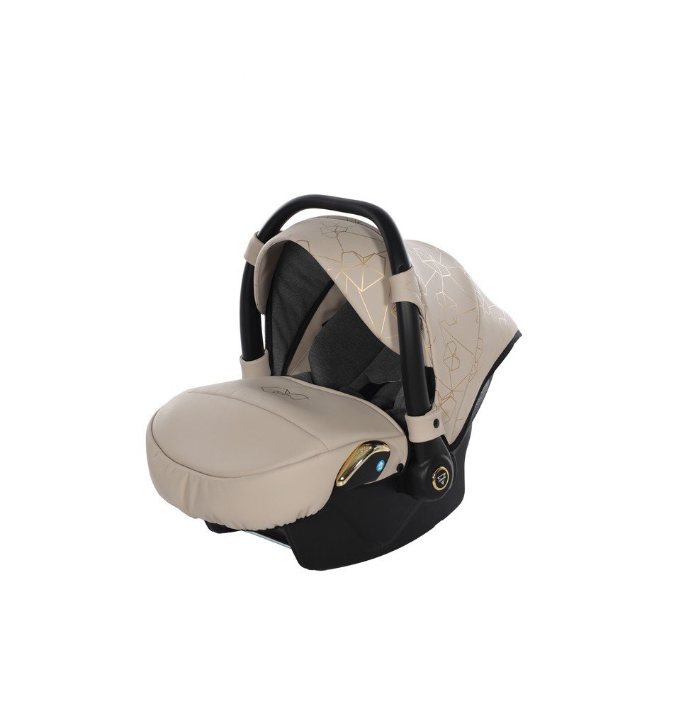Universalus vežimėlis Junama Heart 3in1, Beige/Gold