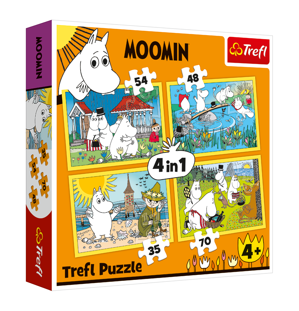 TREFL MOOMIN 4 dėlionių rinkinys „Moomin“