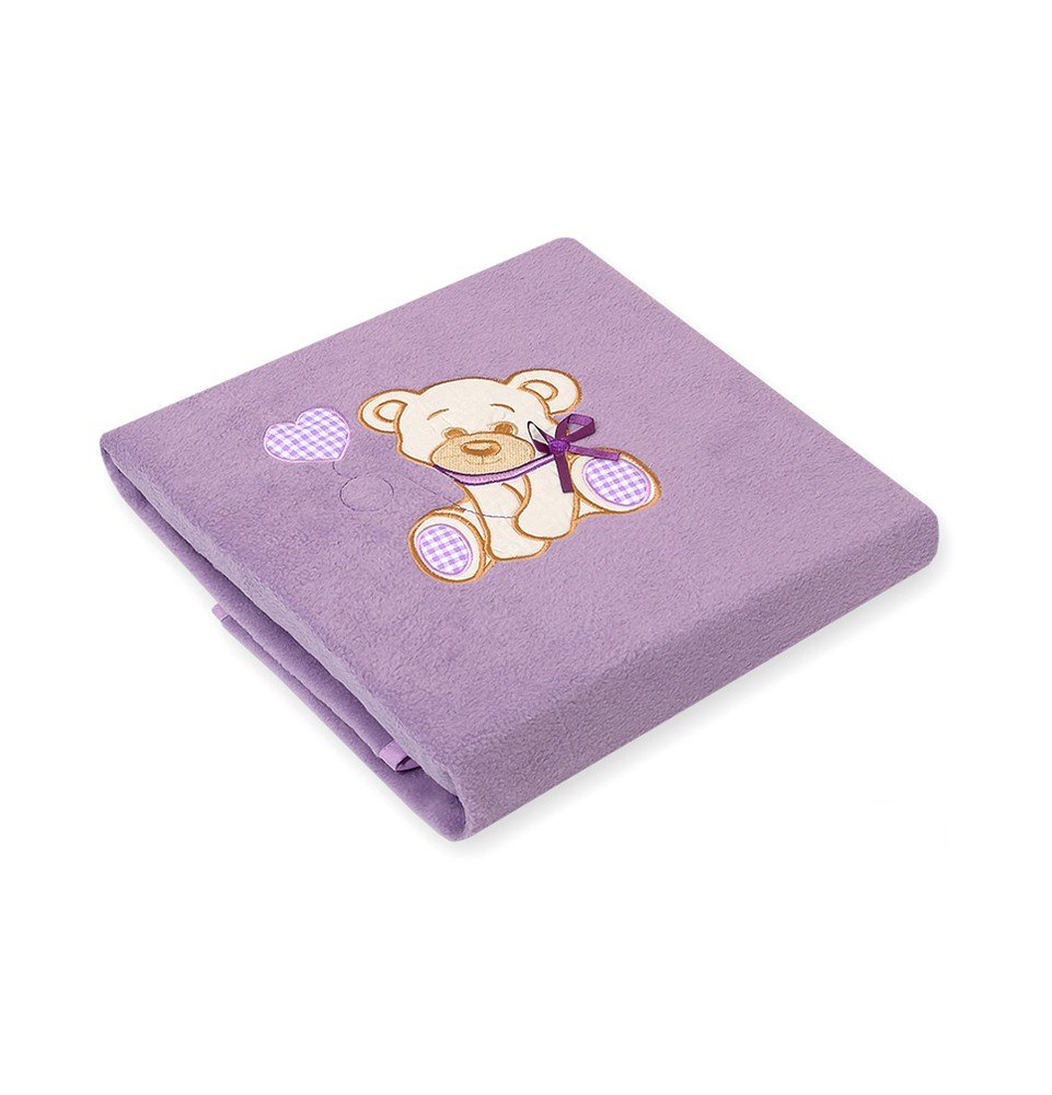 Antklodė kūdikiui Teddy Bear With a Bow Violet, 70x100cm Antklodė kūdikiui Teddy Bear With a Bow Violet, 70x100cm