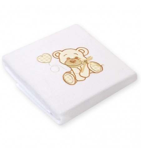 Antklodė kūdikiui Teddy Bear With a Bow White, 70x100cm