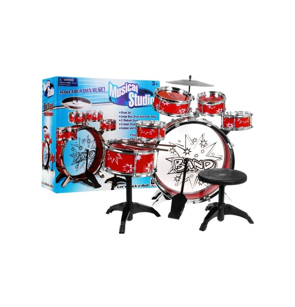 6 būgnų rinkinys Musical Studio, red 6 būgnų rinkinys Musical Studio, red