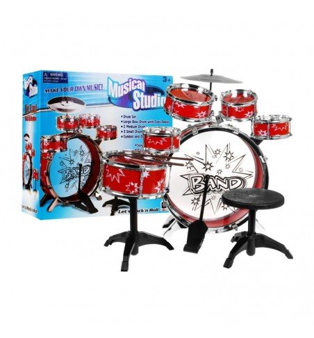 6 būgnų rinkinys Musical Studio, red