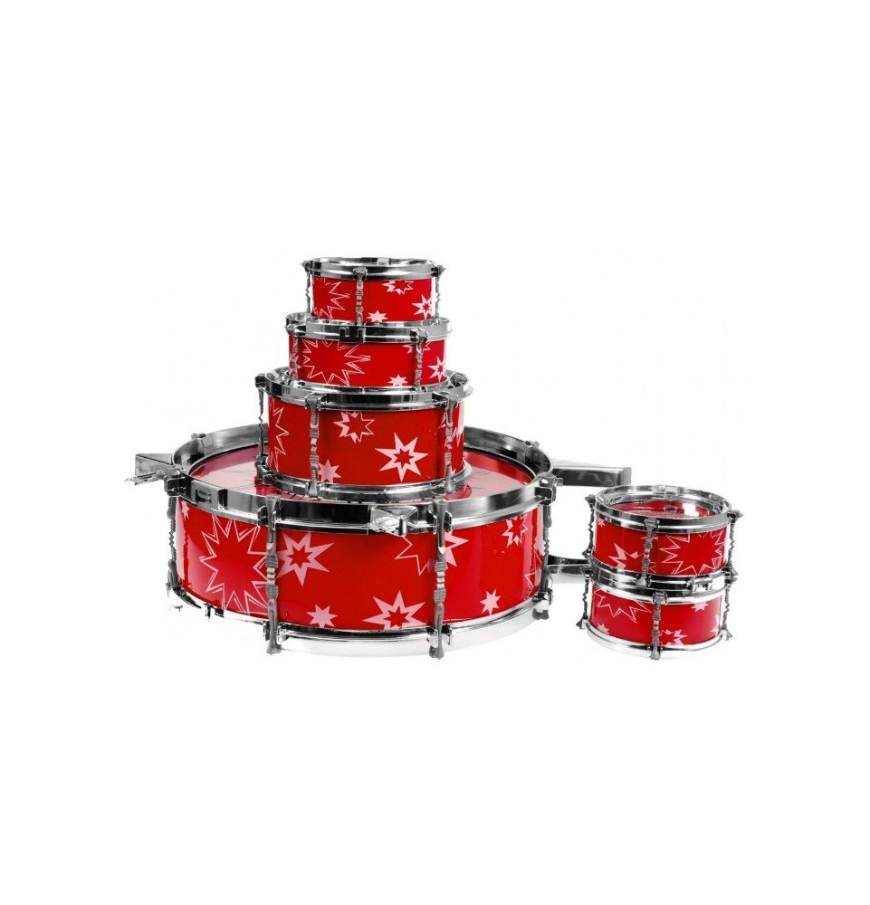 6 būgnų rinkinys Musical Studio, red