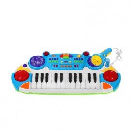 Muzikinis pianinas su mikrofonu, mėlynas BB335B