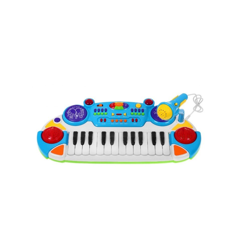 Muzikinis pianinas su mikrofonu, mėlynas BB335B