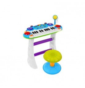 Muzikinis pianinas su mikrofonu, mėlynas BB335B