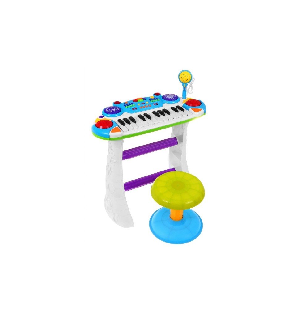 Muzikinis pianinas su mikrofonu, mėlynas BB335B