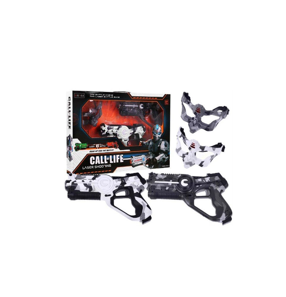 Žaislinis 2 lazerinių ginklų ir 2 kaukių rinkinys Laser Tag Camo 4 Teams Žaislinis 2 lazerinių ginklų ir 2 kaukių rinkinys Laser Tag Camo 4 Teams