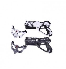 Žaislinis 2 lazerinių ginklų ir 2 kaukių rinkinys  Laser Tag Camo 4 Teams