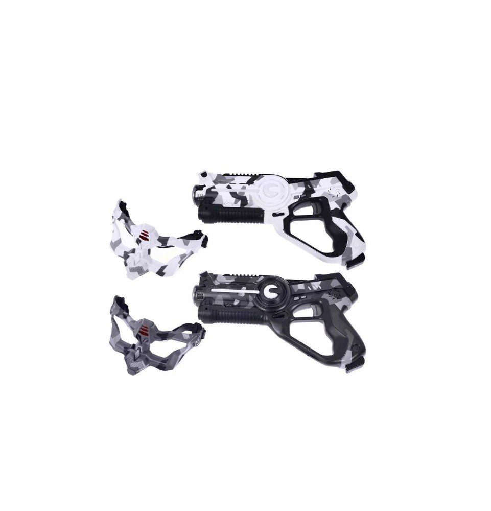 Žaislinis 2 lazerinių ginklų ir 2 kaukių rinkinys  Laser Tag Camo 4 Teams