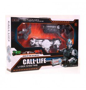Žaislinis 2 lazerinių ginklų ir 2 kaukių rinkinys  Laser Tag Camo 4 Teams